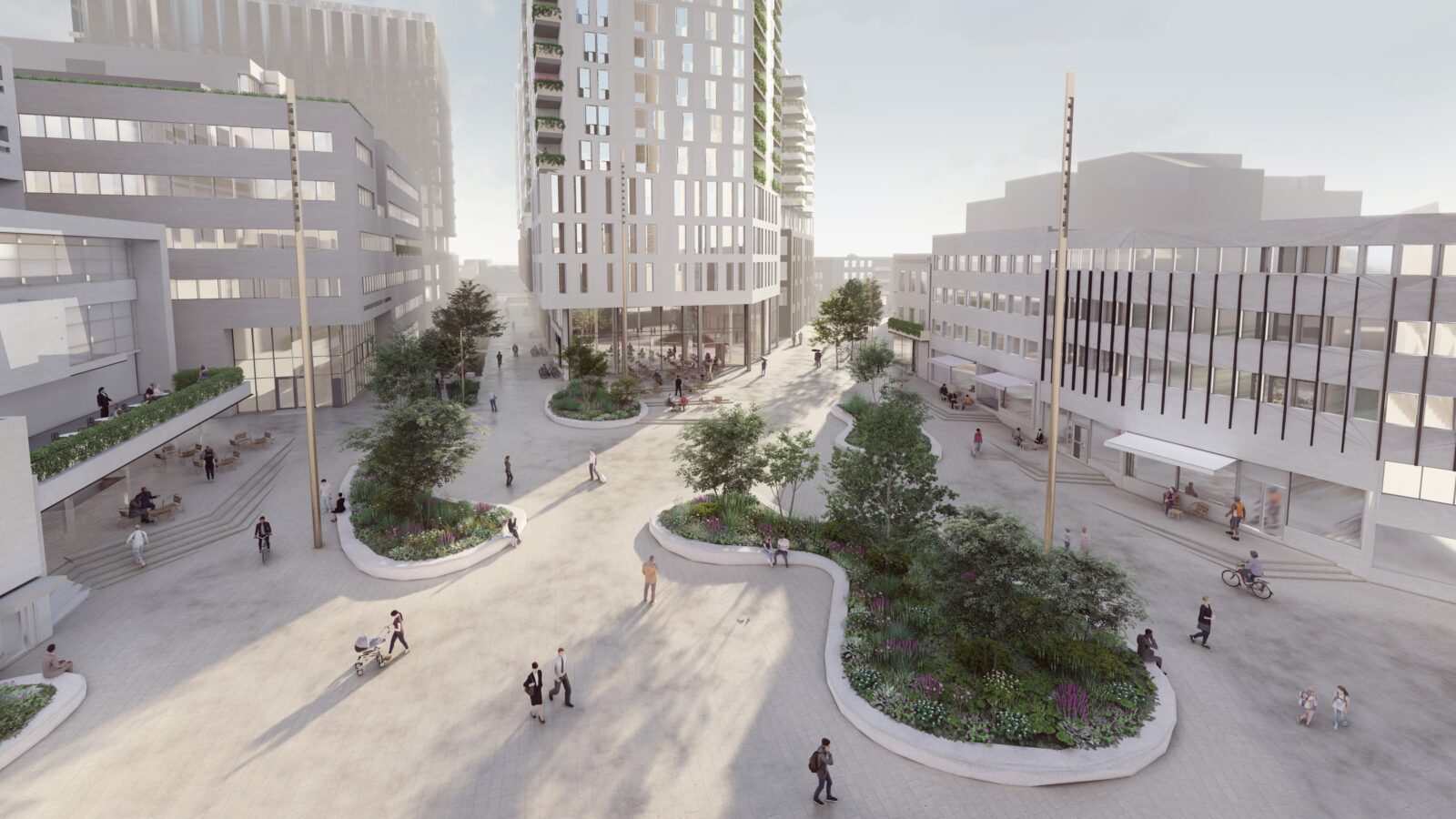 Illustrasjon av nye Sandvika Sentrum Øst