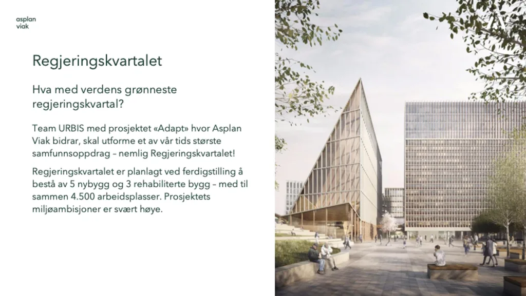Skjermbilde fra AV firmapresentasjon