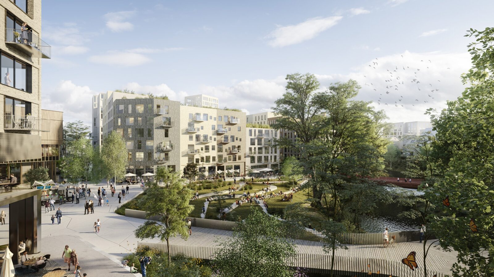 Kulturtorget i fremtidige Lilleakerbyen.