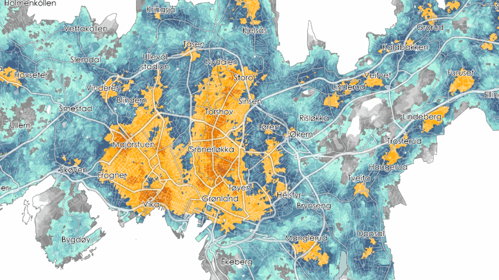 Gangtilgjengelighet og gangnettes maskevidde i Oslo, en rapport utarbeidet av Asplan Viak.