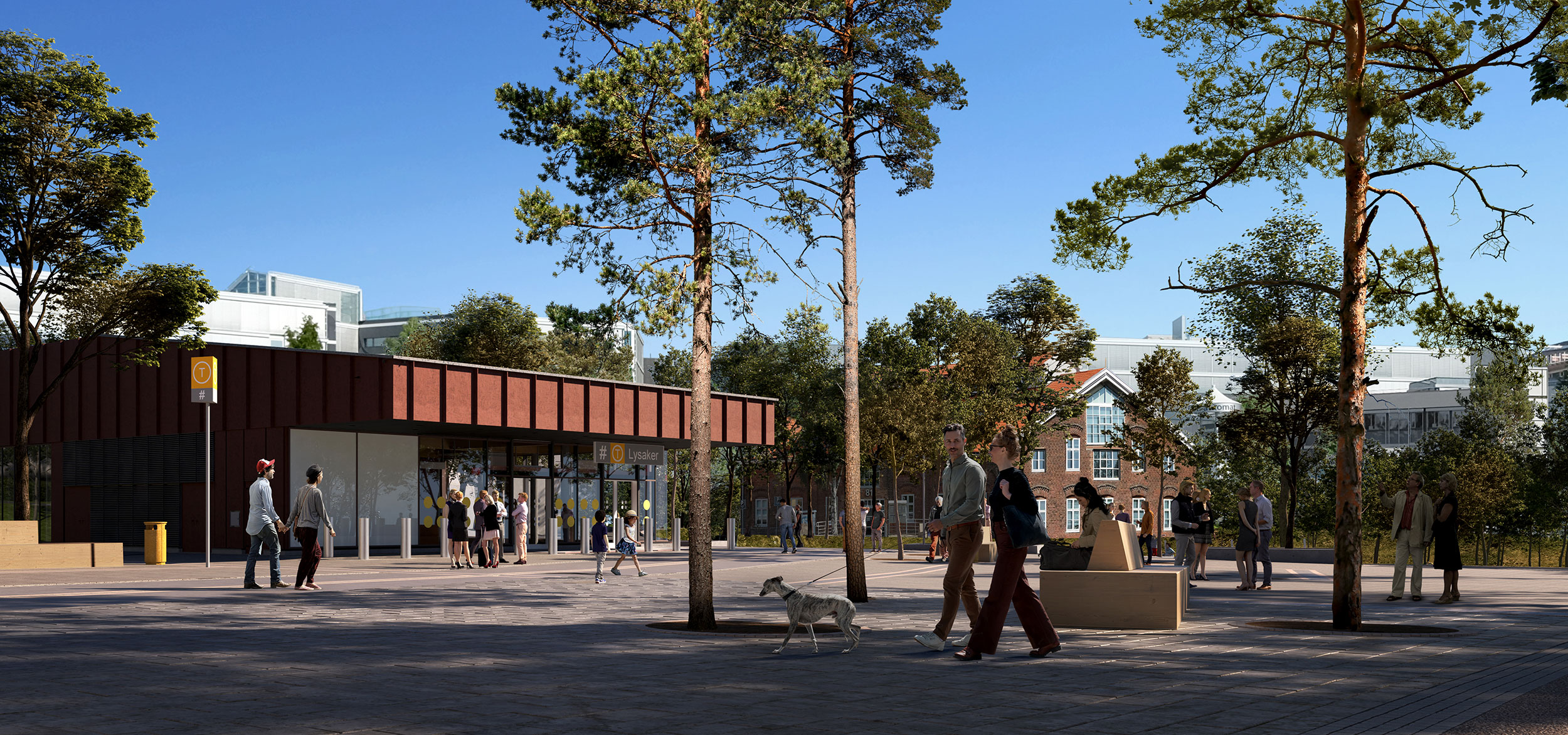 Illustrasjon utvendig Lysaker T-banestasjon